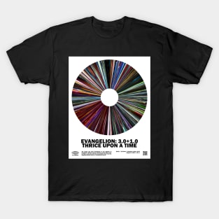 minimal_Evangelion: 3.0+1.0 Thrice Upon a Time Warp Barcode Anime T-Shirt